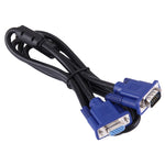 Cabo VGA 15 Pinos Macho para VGA 15 Pinos Fêmea de Boa Qualidade 1,5m para Monitor LCD, Projetor, etc, Comprimento: 1,5m