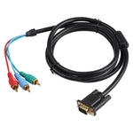 Cabo VGA para 3RCA RGB de 1,5m, VGA para RGB