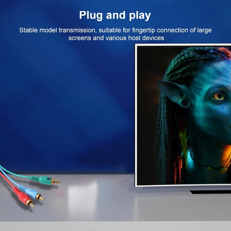 Cabo VGA para 3RCA RGB de 1,5m, VGA para RGB