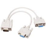 Cabo Splitter VGA SVGA HDB15 Macho para 2 Fêmeas, Comprimento: 32,5cm, S-PC-0415, S-PC-0415A