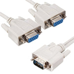 Cabo Splitter VGA SVGA HDB15 Macho para 2 Fêmeas, Comprimento: 32,5cm, S-PC-0415, S-PC-0415A