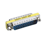 Adaptador Mini Conversor de Género DB25 25 Pinos Macho para Macho