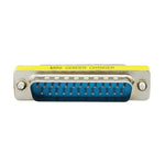 Adaptador Mini Conversor de Género DB25 25 Pinos Macho para Macho