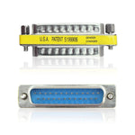 Adaptador Mini Conversor de Género DB25 25 Pinos Macho para Macho