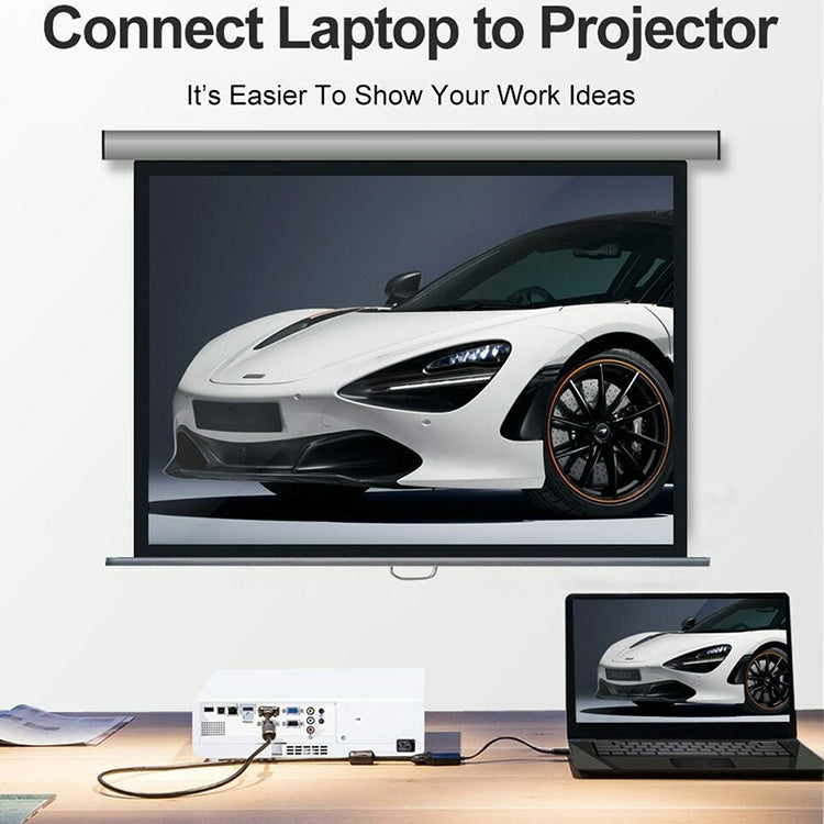 Cabo Adaptador de Vídeo Micro HDMI Macho para VGA Fêmea Full HD 1080P 22cm com Cabo de Áudio, Micro HDMI