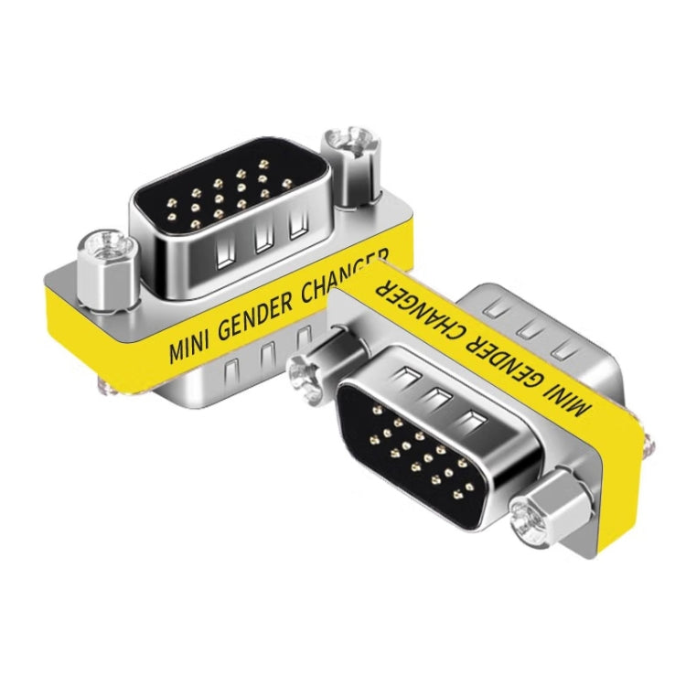 Adaptador VGA 15 pinos macho para VGA 15 pinos macho, VGA macho para macho