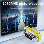 Adaptador VGA 15 pinos macho para VGA 15 pinos macho, VGA macho para macho