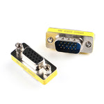 Adaptador VGA 15 pinos macho para VGA 15 pinos fêmea, VGA macho para fêmea