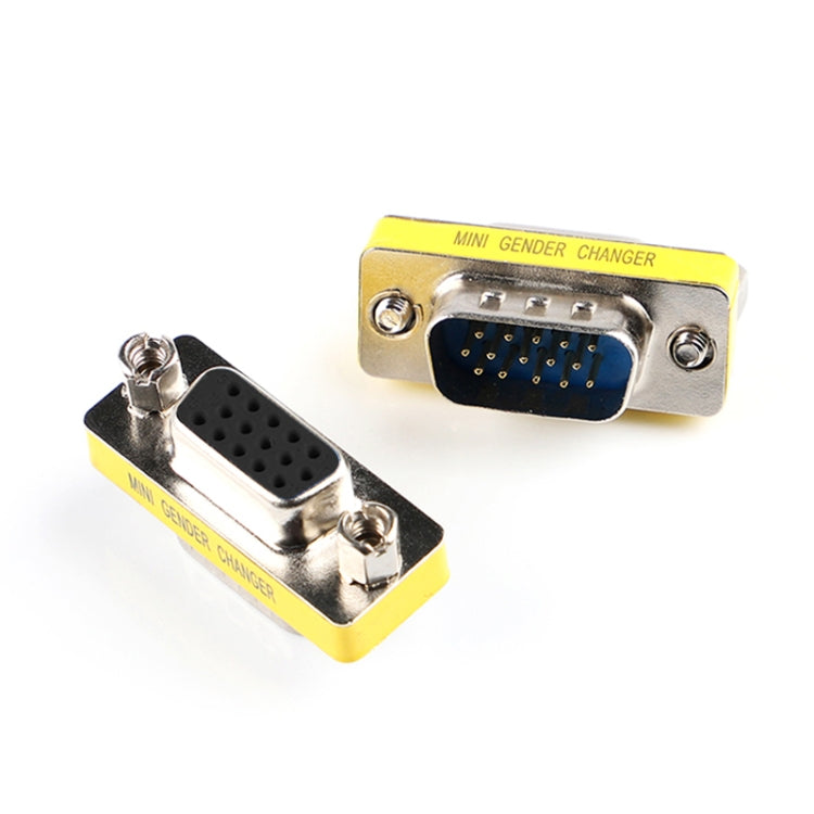 Adaptador VGA 15 pinos macho para VGA 15 pinos fêmea, VGA macho para fêmea