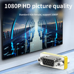 Adaptador VGA 15 pinos macho para VGA 15 pinos fêmea, VGA macho para fêmea