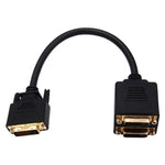 Adaptador Cabo DVI Macho 24+1 para 2 DVI Fêmea, Comprimento: 30cm, 2 DVI 24+1 Pinos Fêmea