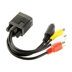 Cabo adaptador conversor VGA para S-Video AV RCA TV com 2 cabos de áudio, VGA para S-Video