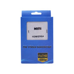 Conversor de áudio Mini HDMI para VGA, Mini HDMI para VGA