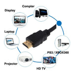 Cabo HDMI 1.5m banhado a ouro para HDMI 19 pinos, versão 1.4, suporta 3D / TV HD / XBOX 360 / PS3 / projetor / leitor de DVD, comprimento: 1.5m