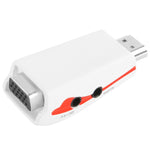 Adaptador HDMI para VGA Full HD 1080P para energia e áudio, S-PC-0470, S-PC-0470B