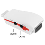 Adaptador HDMI para VGA Full HD 1080P para energia e áudio, S-PC-0470, S-PC-0470B