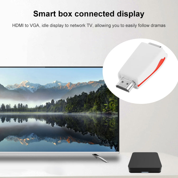 Adaptador HDMI para VGA Full HD 1080P para energia e áudio, S-PC-0470, S-PC-0470B