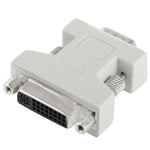 Adaptador conversor DVI-I 24 + 5 pinos fêmea para VGA 15 pinos macho, DVI 24+5 pinos fêmea