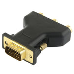 Adaptador VGA 15 pinos macho para 3 RCA componente fêmea, VGA