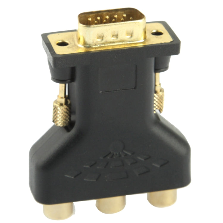 Adaptador VGA 15 pinos macho para 3 RCA componente fêmea, VGA