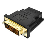 Adaptador DVI-D 24+1 pinos macho para HDMI 19 pinos fêmea para monitor / HDTV