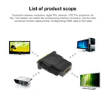 Adaptador DVI-D 24+1 pinos macho para HDMI 19 pinos fêmea para monitor / HDTV