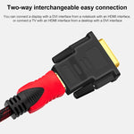 Adaptador DVI-D 24+1 pinos macho para HDMI 19 pinos fêmea para monitor / HDTV