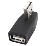 Adaptador USB 2.0 AM para AF com Ângulo de 90 Graus, Suporta Função OTG, Ângulo de 90 Graus para a Direita, Ângulo de 90 Graus para a Esquerda