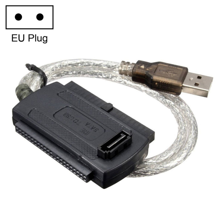 Cabo USB 2.0 para IDE & SATA Comprimento do Cabo: aprox. 55cm, USB 2.0 para IDE & SATA (Plugue UE), USB 2.0 para IDE & SATA (Plugue EUA), USB 2.0 para IDE & SATA (Plugue Reino Unido)