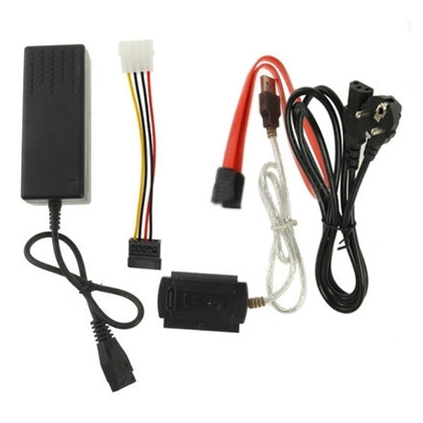 Cabo USB 2.0 para IDE & SATA Comprimento do Cabo: aprox. 55cm, USB 2.0 para IDE & SATA (Plugue UE), USB 2.0 para IDE & SATA (Plugue EUA), USB 2.0 para IDE & SATA (Plugue Reino Unido)