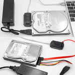Cabo USB 2.0 para IDE & SATA Comprimento do Cabo: aprox. 55cm, USB 2.0 para IDE & SATA (Plugue UE), USB 2.0 para IDE & SATA (Plugue EUA), USB 2.0 para IDE & SATA (Plugue Reino Unido)