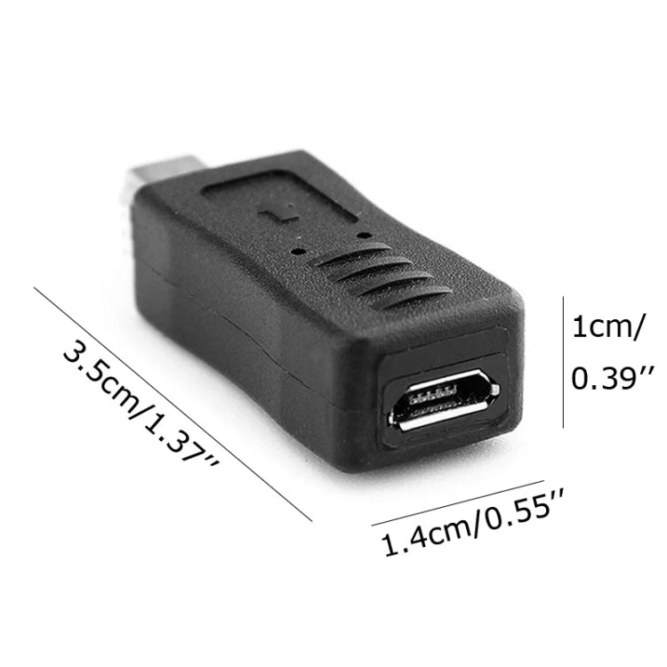 Adaptador USB 2.0 Mini USB para Micro USB Fêmea, Micro USB Fêmea