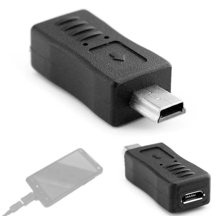 Adaptador USB 2.0 Mini USB para Micro USB Fêmea, Micro USB Fêmea