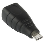 Adaptador Micro USB Macho para USB BF, USB B Fêmea
