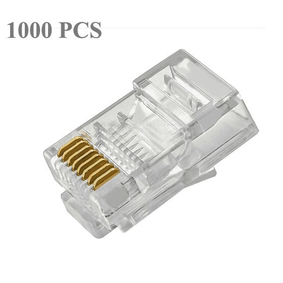 1000 unidades de conector modular RJ45, qualidade normal, 1000 unidades