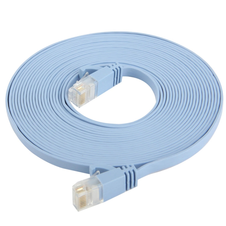 Cabo de rede LAN Ethernet ultra fino e plano de 5m, CAT6, Comprimento: 5m (Azul bebé)