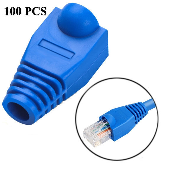 Capas protetoras para cabo de rede RJ45, preto (100 unidades por embalagem, preço para 100 unidades), 100 unidades preto, 100 unidades vermelho, 100 unidades azul, 100 unidades branco, 100 unidades verde, 100 unidades cinzento, 100 unidades amarelo
