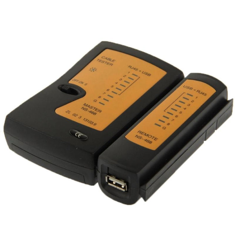 Testador de cabo de rede RJ45 e RJ11, RJ45/RJ11 preto
