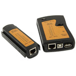 Testador de cabo de rede RJ45 e RJ11, RJ45/RJ11 preto