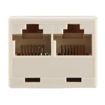 Divisor de Conector Ethernet RJ45 1x2, Fêmea RJ45 para 2 Fêmeas