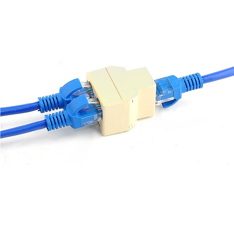 Divisor de Conector Ethernet RJ45 1x2, Fêmea RJ45 para 2 Fêmeas