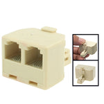 Adaptador Conversor de Tomada RJ11 Macho para 2 Fêmeas RJ11