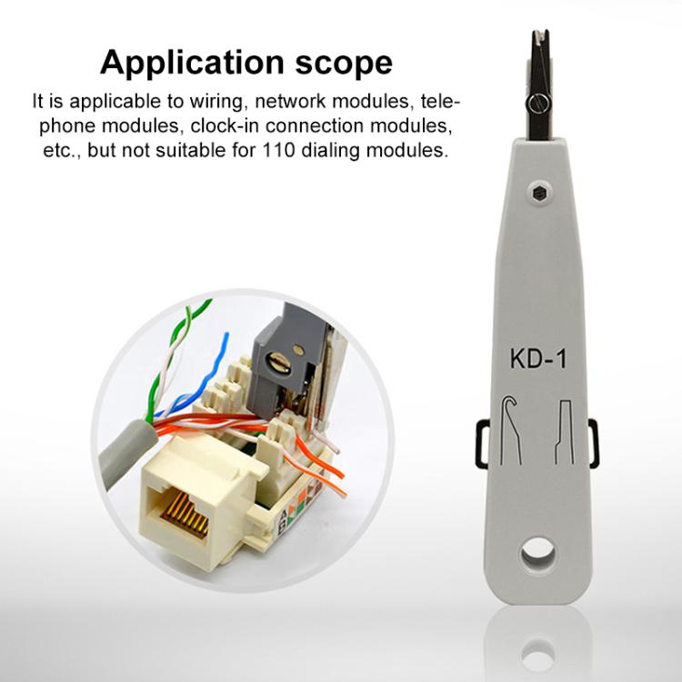 Ferramenta Multi Inserção para Tomadas de Rede RJ45 / RJ12 / RJ11 BT Telefone (Branco)
