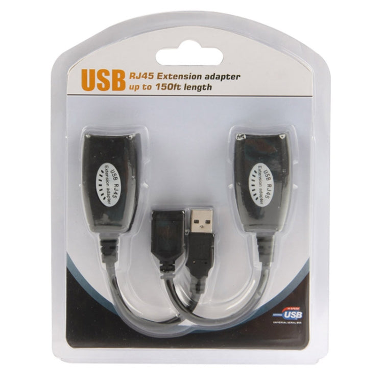 Extensor USB para RJ45 por Cabo Cat5e 50m, 1 Porta USB