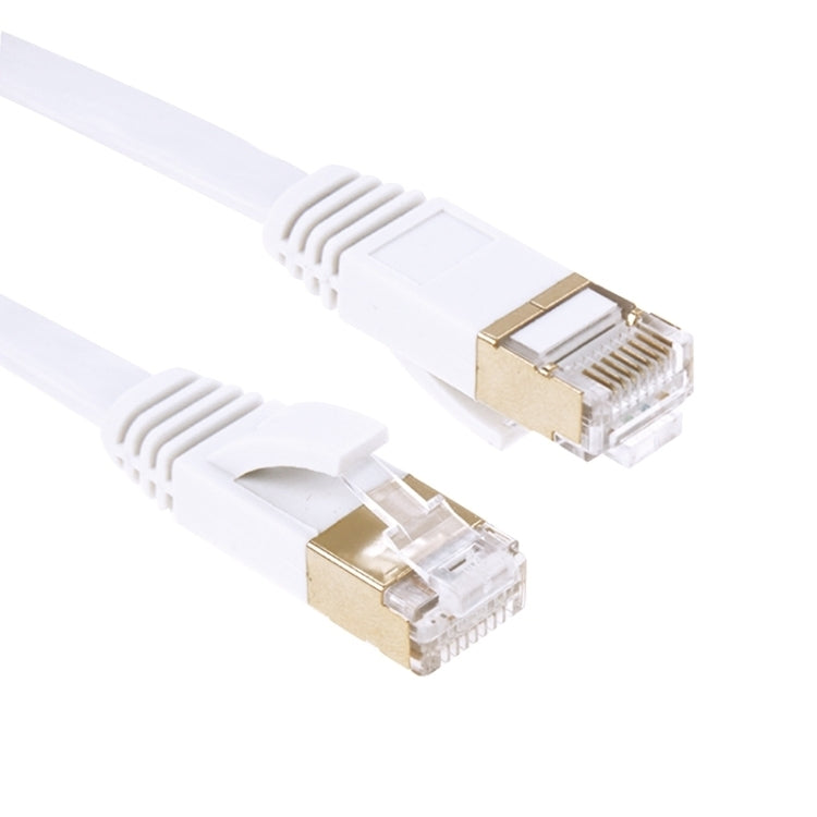 Cabo de Rede Ethernet LAN CAT7 Ultra-fino Plano com Contactos Dourados, Alta Velocidade 10Gbps, 1m, 2m, 3m, 5m, 10m, 15m, 20m, 25m, 30m