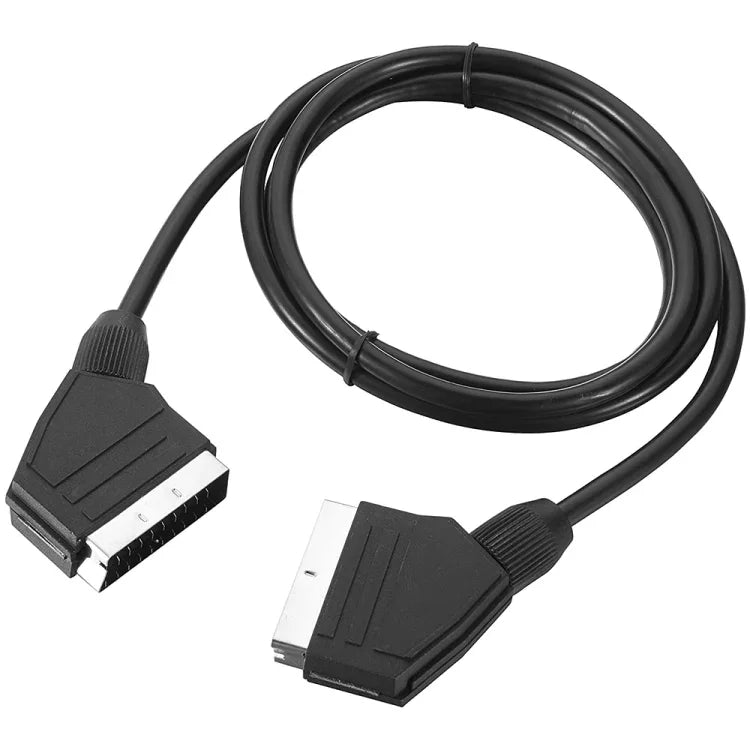 Cabo de Ligação SCART 20 Pinos para SCART para DVD/HDTV/AV/TV, Comprimento do Cabo: 1,5m, 1,5m