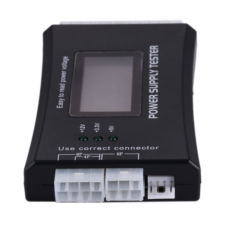 Testador de Fonte de Alimentação PC com Display LCD Digital, 20/24 Pinos, Medidor de Potência, Ferramenta de Diagnóstico, Conector ATX com LCD