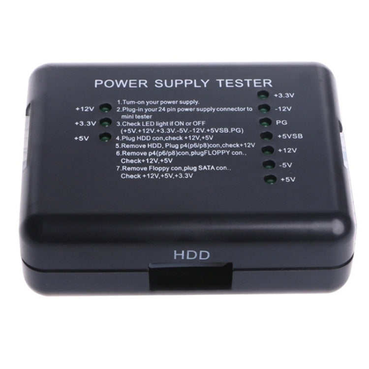 Testador de Fonte de Alimentação PC 20 / 24 Pinos PSU ATX SATA HD, Conector ATX