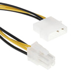 Cabo Adaptador de Alimentação CPU ATX 12V Molex IDE 2 Pinos para 4 Pinos ATX P4, Macho 2 Pinos para Fêmea 4 Pinos