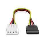 Adaptador de Cabo de Alimentação 4 Pinos IDE para Serial ATA SATA (15cm), Material: Al+Mg, 4 Pinos IDE para SATA